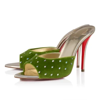 Miss Z Mule Strass Losanges – 100 mm Pantoletten – Samt und Strass – Haiiro – Damen Miss Z Mule Strass Losanges – 100 mm Pantoletten – Samt und Strass – Haiiro – Damen
