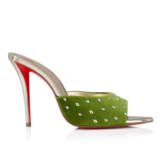 Miss Z Mule Strass Losanges – 100 mm Pantoletten – Samt und Strass – Haiiro – Damen Miss Z Mule Strass Losanges – 100 mm Pantoletten – Samt und Strass – Haiiro – Damen