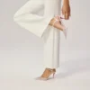 Miss Z Riviera Strass – 80 mm Riemchenpumps – Mesh, Nappaleder und Perlen – Bianco – Damen