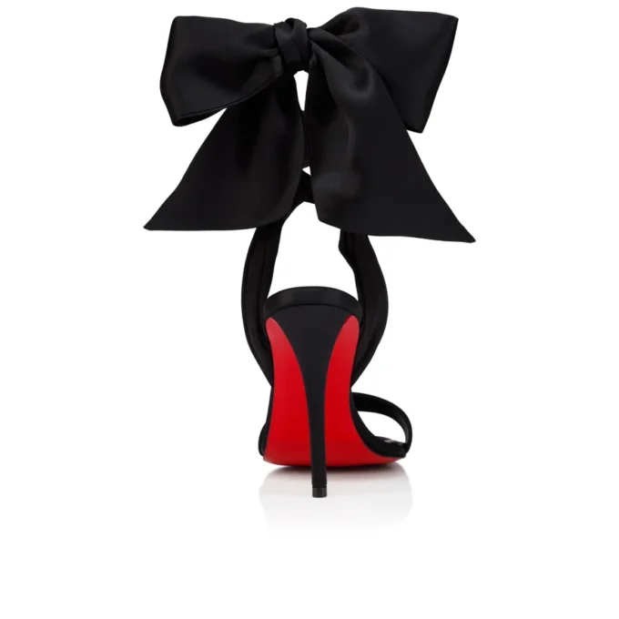 Miss Z Sandal Du Desert – 100-mm-Riemchensandalen – Krepp-Satin – Schwarz – Damen