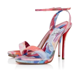 Miss Z Sandal Queen – 120 mm Riemchensandalen – Chinesischer Stoff mit Pfingstrosenprint – Mehrfarbig – Damen Miss Z Sandal Queen – 120 mm Riemchensandalen – Chinesischer Stoff mit Pfingstrosenprint – Mehrfarbig – Damen