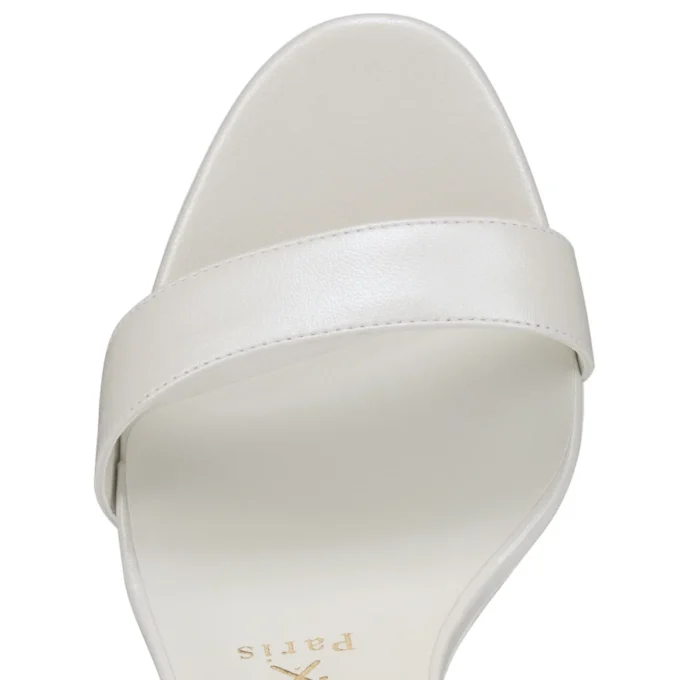 Miss Z Sandale – 100 mm Riemchensandale – Perlmuttfarbenes Nappaleder – Bianco – Damen Miss Z Sandale – 100 mm Riemchensandale – Perlmuttfarbenes Nappaleder – Bianco – Damen