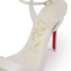 Miss Z Sandale – 100 mm Riemchensandale – Perlmuttfarbenes Nappaleder – Bianco – Damen Miss Z Sandale – 100 mm Riemchensandale – Perlmuttfarbenes Nappaleder – Bianco – Damen