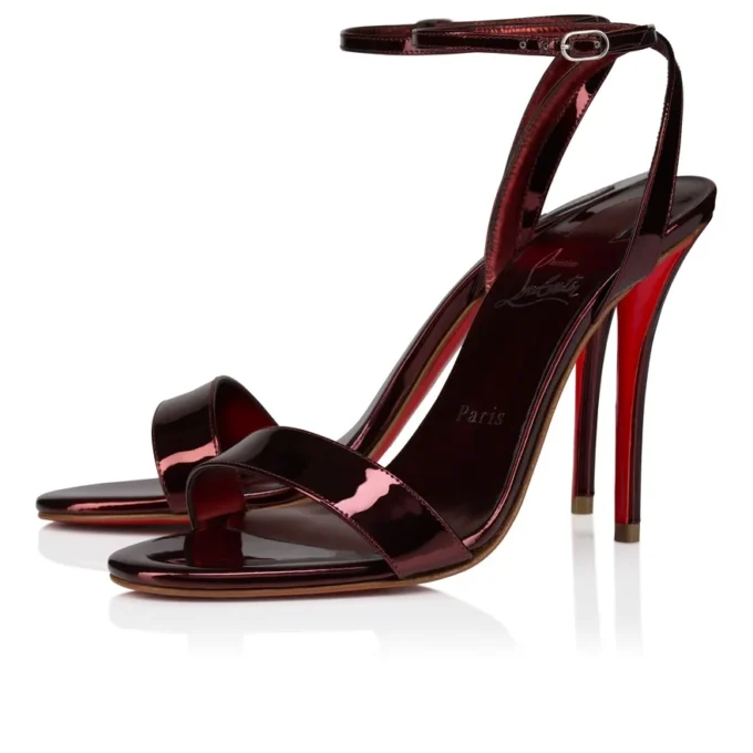 Miss Z Sandale – 100 mm Riemchensandalen – Laminiertes Kalbsleder – Palio – Damen