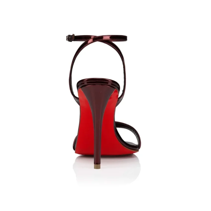 Miss Z Sandale – 100 mm Riemchensandalen – Laminiertes Kalbsleder – Palio – Damen