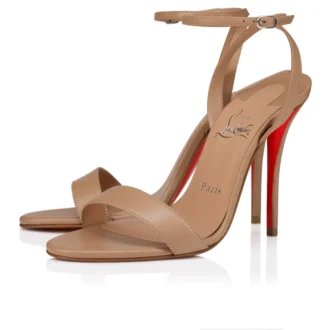 Miss Z Sandale – 100 mm Riemchensandalen – Lamm-Nappaleder – Blush – Damen