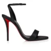 Miss Z Sandale – 100 mm Riemchensandalen – Lamm-Nappaleder – Schwarz – Damen