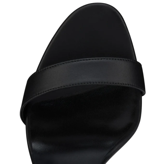 Miss Z Sandale – 100 mm Riemchensandalen – Lamm-Nappaleder – Schwarz – Damen