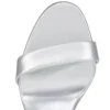 Miss Z Sandale – 100 mm Riemchensandalen – Lamm-Nappaleder – Silber – Damen
