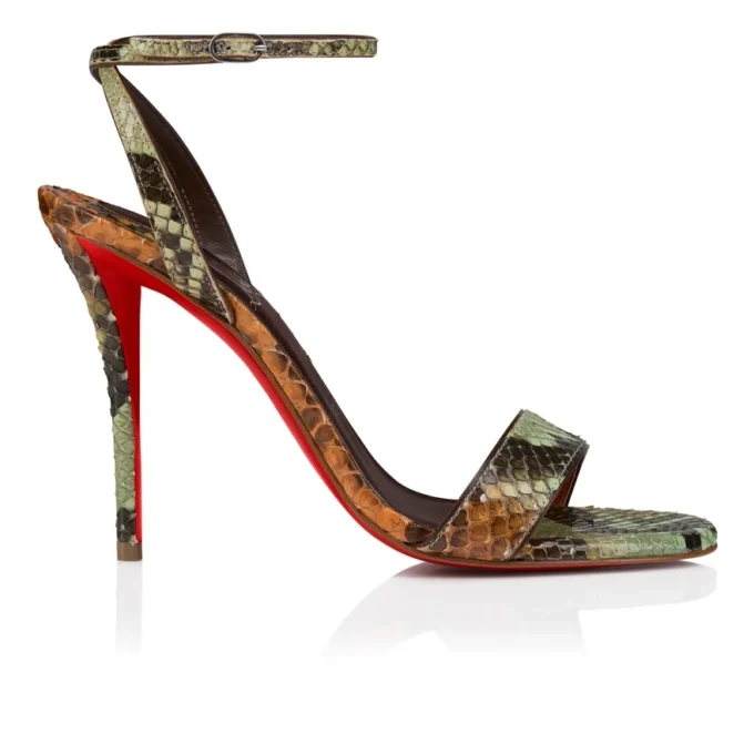 Miss Z Sandale – 100 mm Riemchensandalen – Pythonleder mit Farbverlauf – Palio Haiiro – Damen
