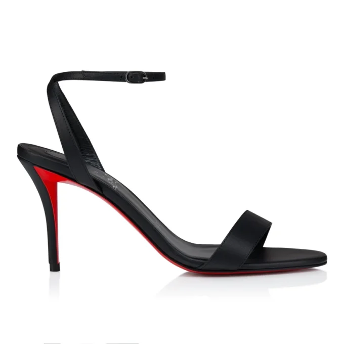 Miss Z Sandale – 80 mm Riemchensandalen – Lamm-Nappaleder – Schwarz – Damen