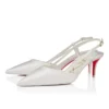 Miss Z Sling – 60-mm-Slingback-Pumps – Krepp-Satin – Elfenbein – Damen
