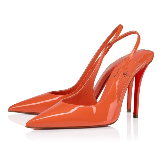 Miss Z Slingback – 100-mm-Slingback-Pumps – Lackkalbsleder – Caruzo – Damen