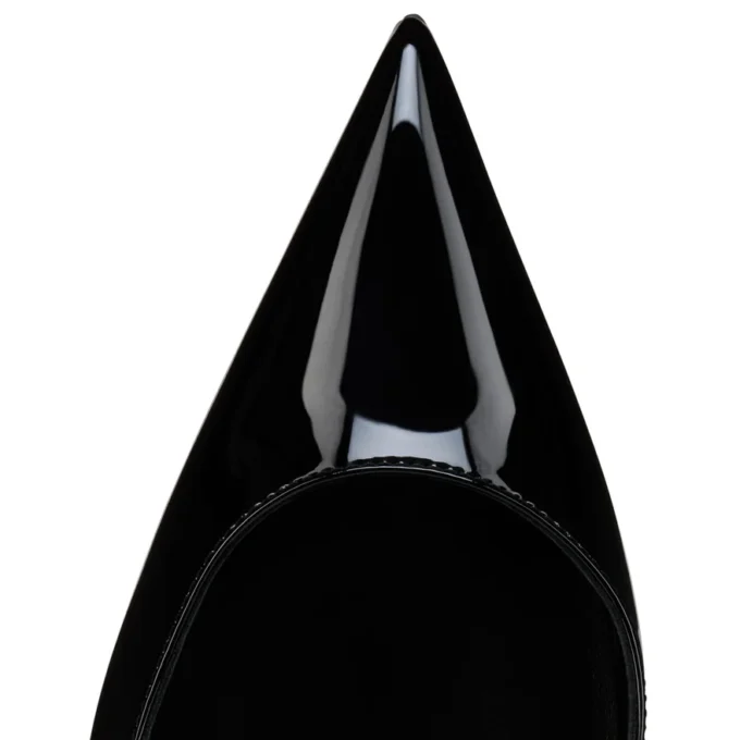 Miss Z Slingback – 100-mm-Slingback-Pumps – Lackkalbsleder – Schwarz – Damen