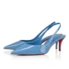 Miss Z Slingback – 60-mm-Slingback-Pumps – Lackkalbsleder – Ceruleo – Damen