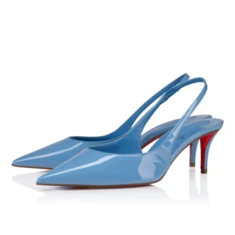 Miss Z Slingback – 60-mm-Slingback-Pumps – Lackkalbsleder – Ceruleo – Damen