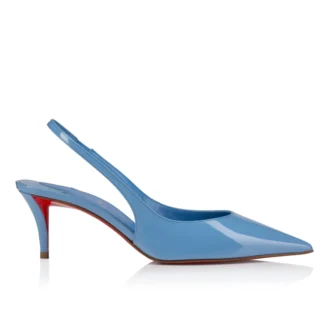 Miss Z Slingback – 60-mm-Slingback-Pumps – Lackkalbsleder – Ceruleo – Damen