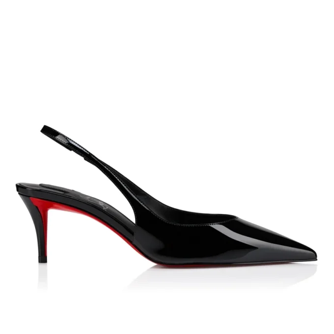 Miss Z Slingback – 60-mm-Slingback-Pumps – Lackkalbsleder – Schwarz – Damen