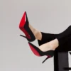 Miss Z Suola Strass – 100-mm-Pumps – Krepp-Satin – Schwarz – Damen