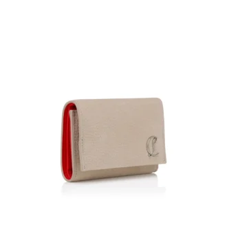 Mooncrest – Schlüsseletui – genarbtes Kalbsleder – Beige