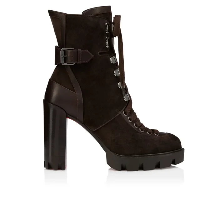 New Macademia – 100 mm Low Stiefel – Veau Velours – Cafa – Damen New Macademia – 100 mm Low Stiefel – Veau Velours – Cafa – Damen
