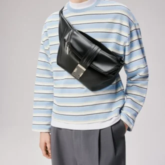 Nox – Gürtel-Tasche – Kalbsleder – Schwarz