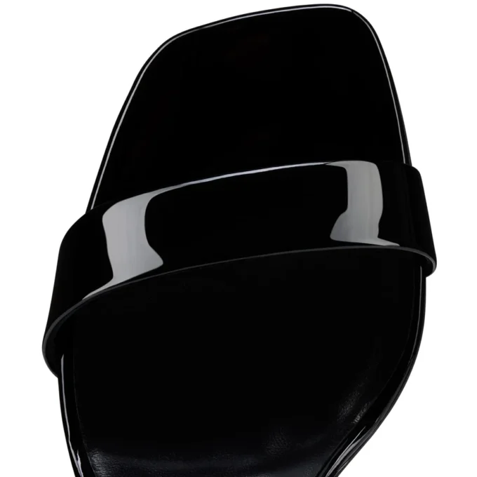 O Condora – 85 mm Riemchensandalen – Lackleder – Schwarz – Damen