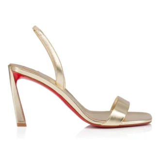 O Condora – 85 mm Riemchensandalen – Laminiertes Nappaleder – Platine – Damen