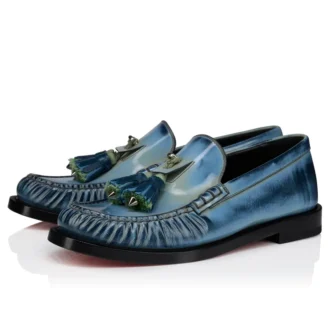 Orlando – Slipper – Gebürstetes Kalbsleder – Ceruleo – Herren