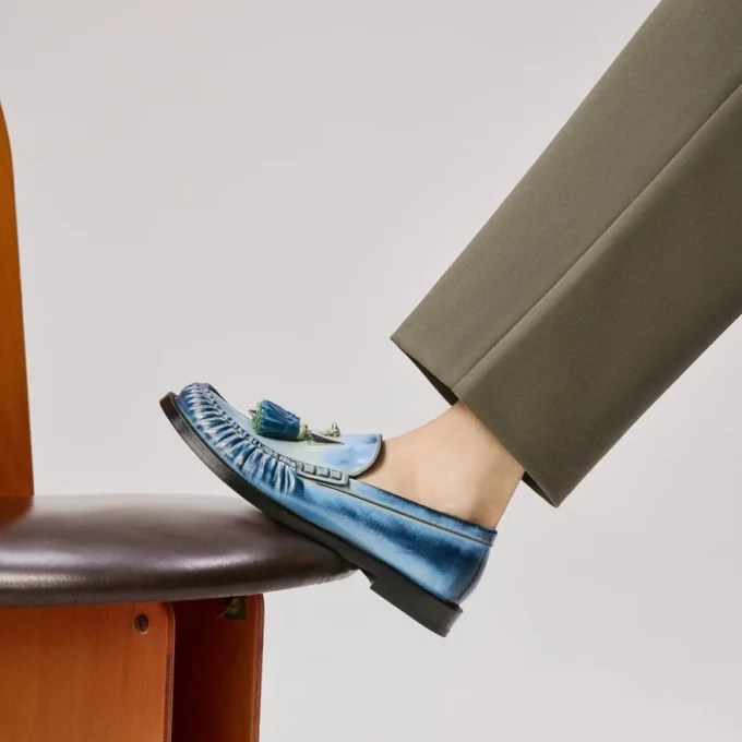 Orlando – Slipper – Gebürstetes Kalbsleder – Ceruleo – Herren Orlando – Slipper – Gebürstetes Kalbsleder – Ceruleo – Herren