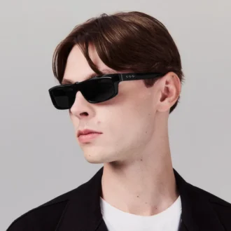 Our Georges Lb0028 – Sonnenbrille – Acetat – Glänzendes Schwarz