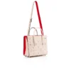 Paloma Medium – Tasche mit Henkel – genarbtes Kalbsleder und Loubinthesky-Spikes – Leche Paloma Medium – Tasche mit Henkel – genarbtes Kalbsleder und Loubinthesky-Spikes – Leche