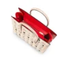 Paloma Medium – Tasche mit Henkel – genarbtes Kalbsleder und Loubinthesky-Spikes – Leche Paloma Medium – Tasche mit Henkel – genarbtes Kalbsleder und Loubinthesky-Spikes – Leche