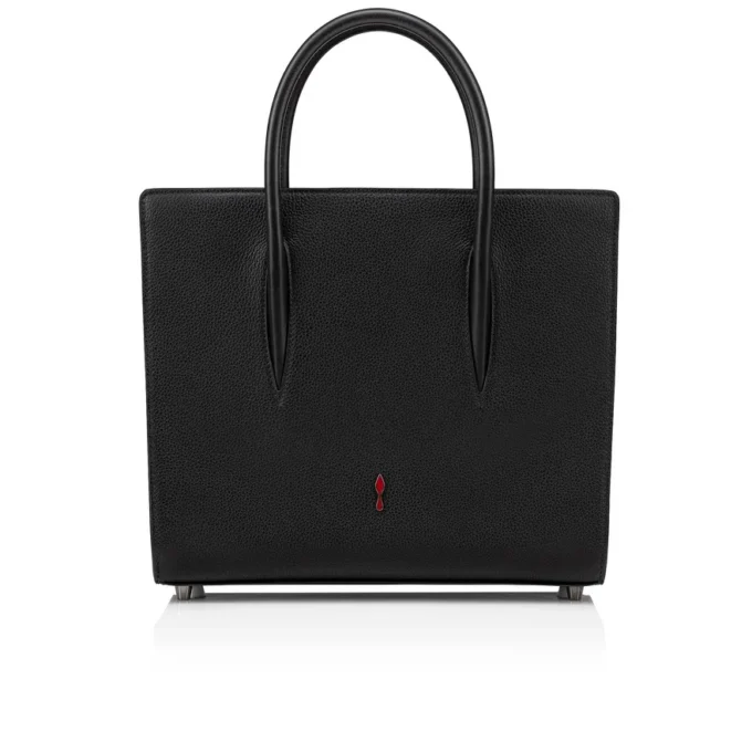 Paloma Medium – Tasche mit Henkel – genarbtes Kalbsleder und Louboutin-typische Nieten – Schwarz Paloma Medium – Tasche mit Henkel – genarbtes Kalbsleder und Louboutin-typische Nieten – Schwarz