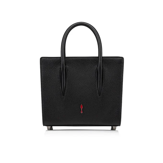 Paloma Mini – Tasche mit Henkel – genarbtes Kalbsleder und Spikes „Loubinthesky“ – Schwarz Paloma Mini – Tasche mit Henkel – genarbtes Kalbsleder und Spikes „Loubinthesky“ – Schwarz