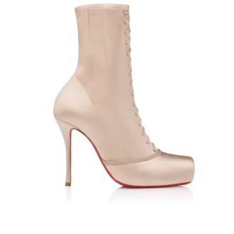 Pavlova Booty – 100 mm niedrige Stiefel – Kreppsatin – Blush – Damen