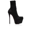 Pavlova Booty Alta – 160 mm Stiefel – Krepp-Satin – Schwarz – Damen Pavlova Booty Alta – 160 mm Stiefel – Krepp-Satin – Schwarz – Damen