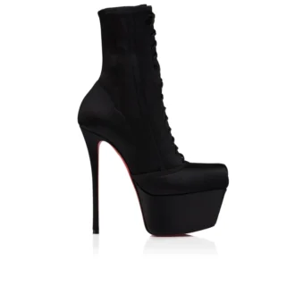 Pavlova Booty Alta – 160 mm Stiefel – Krepp-Satin – Schwarz – Damen