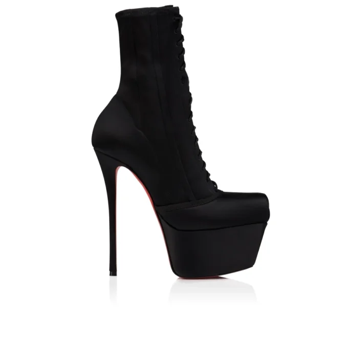 Pavlova Booty Alta – 160 mm Stiefel – Krepp-Satin – Schwarz – Damen Pavlova Booty Alta – 160 mm Stiefel – Krepp-Satin – Schwarz – Damen