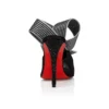 Pellicola – 100-mm-Sandalen – Lamm-Nappaleder, Krepp-Satin und Mesh – Schwarz – Damen Pellicola – 100-mm-Sandalen – Lamm-Nappaleder, Krepp-Satin und Mesh – Schwarz – Damen