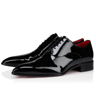 Pelvis – Oxfords – Lackkalbsleder – Schwarz – Herren