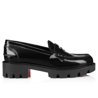 Penny Lug – Loafer – Abrasivato-Kalbsleder – Schwarz – Damen