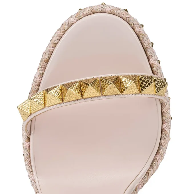 Pyraclou – 110-mm-Espadrilles – Lackkalbsleder – Leche – Damen Pyraclou – 110-mm-Espadrilles – Lackkalbsleder – Leche – Damen
