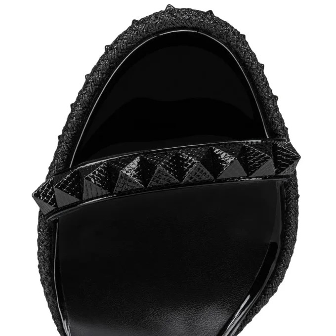 Pyraclou – 110-mm-Espadrilles – Lackkalbsleder – Schwarz – Damen Pyraclou – 110-mm-Espadrilles – Lackkalbsleder – Schwarz – Damen