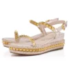 Pyraclou – 60 mm Espadrilles – Lackkalbsleder – Leche – Damen Pyraclou – 60 mm Espadrilles – Lackkalbsleder – Leche – Damen