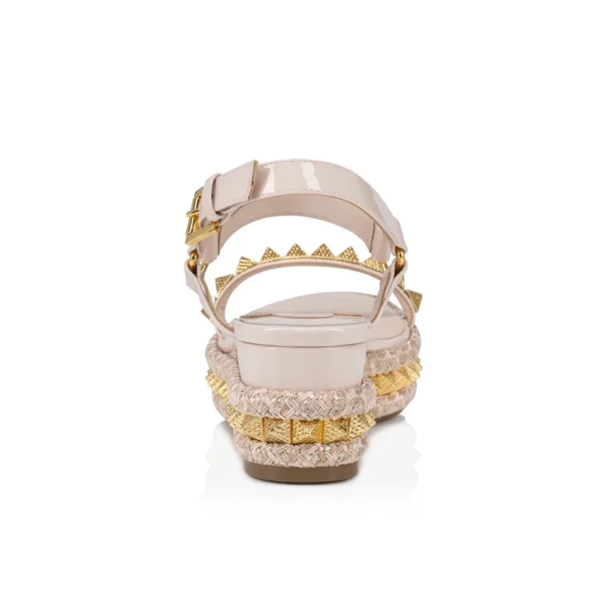 Pyraclou – 60 mm Espadrilles – Lackkalbsleder – Leche – Damen Pyraclou – 60 mm Espadrilles – Lackkalbsleder – Leche – Damen