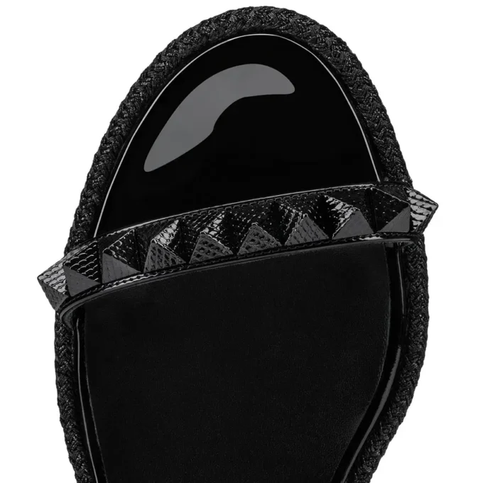 Pyraclou – 60-mm-Espadrilles – Lackkalbsleder – Schwarz – Damen Pyraclou – 60-mm-Espadrilles – Lackkalbsleder – Schwarz – Damen