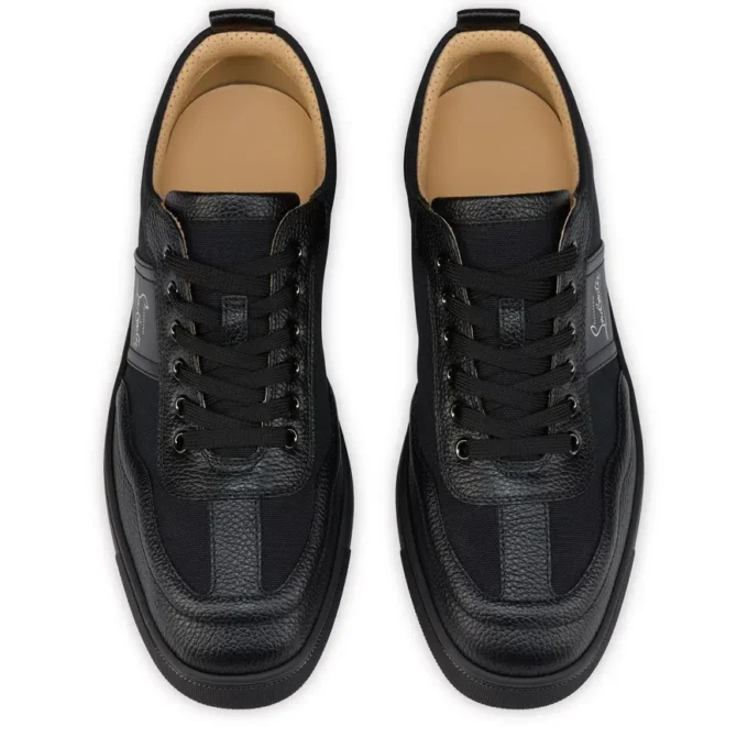 Retero – Sneaker – genarbtes Kalbsleder – Schwarz – Herren