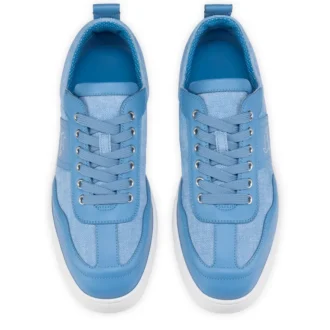 Retero – Sneaker – Kalbsleder und Canvas – Ceruleo – Herren