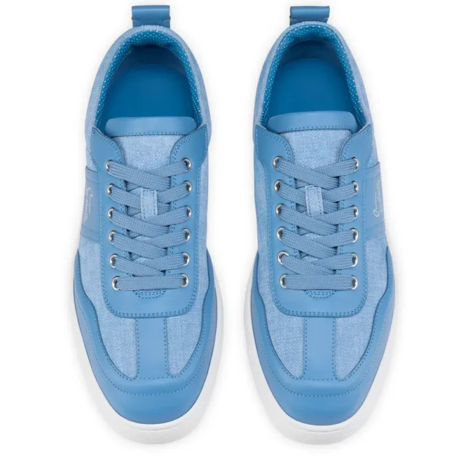 Retero – Sneaker – Kalbsleder und Canvas – Ceruleo – Herren